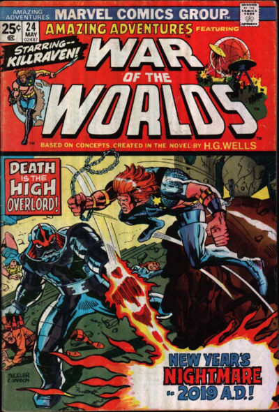 Amazing Adventures #23, War of the Worlds, featuring Killraven (Marvel, 1974) cover
