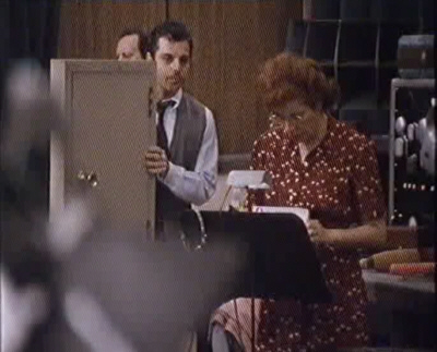 Preparing the sound effects in The Night That Panicked America