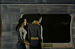 Crew of the Pegasus look through viewport from George Pal War Of The Worlds TV series