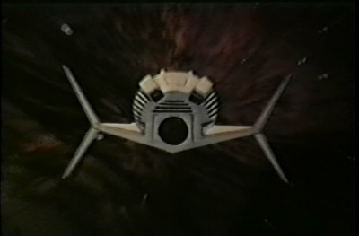 Rear view of Pegasus shuttle craft from War of The Worlds TV Series