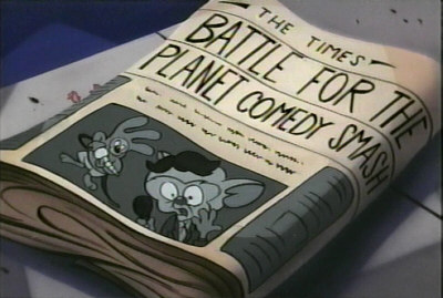 The newspaper headlines are not what Brain hoped for in Battle For The Planet