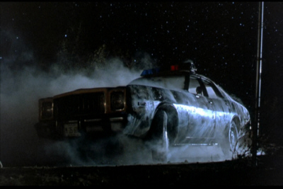 Patrol car after a close encounter in Spaced Invaders