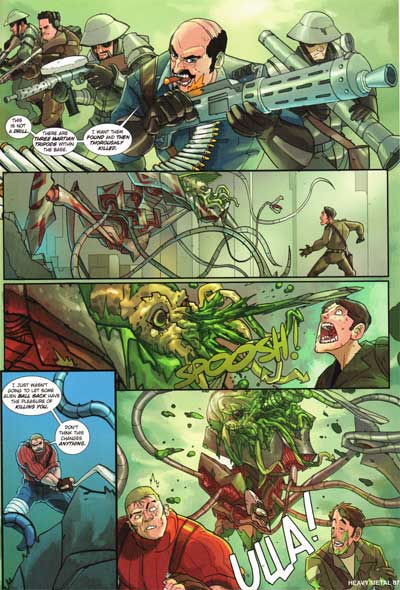Interior from Heavy Metal, War of the Worlds Goliath, Outpost (Heavy Metal, July 2011).