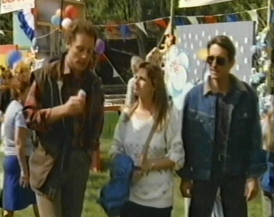 The team enjoy the fair at Grover's Mill in War Of The Worlds TV series